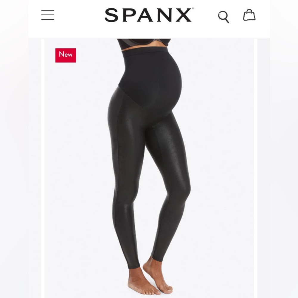 Faux Leather Maternity Leggings